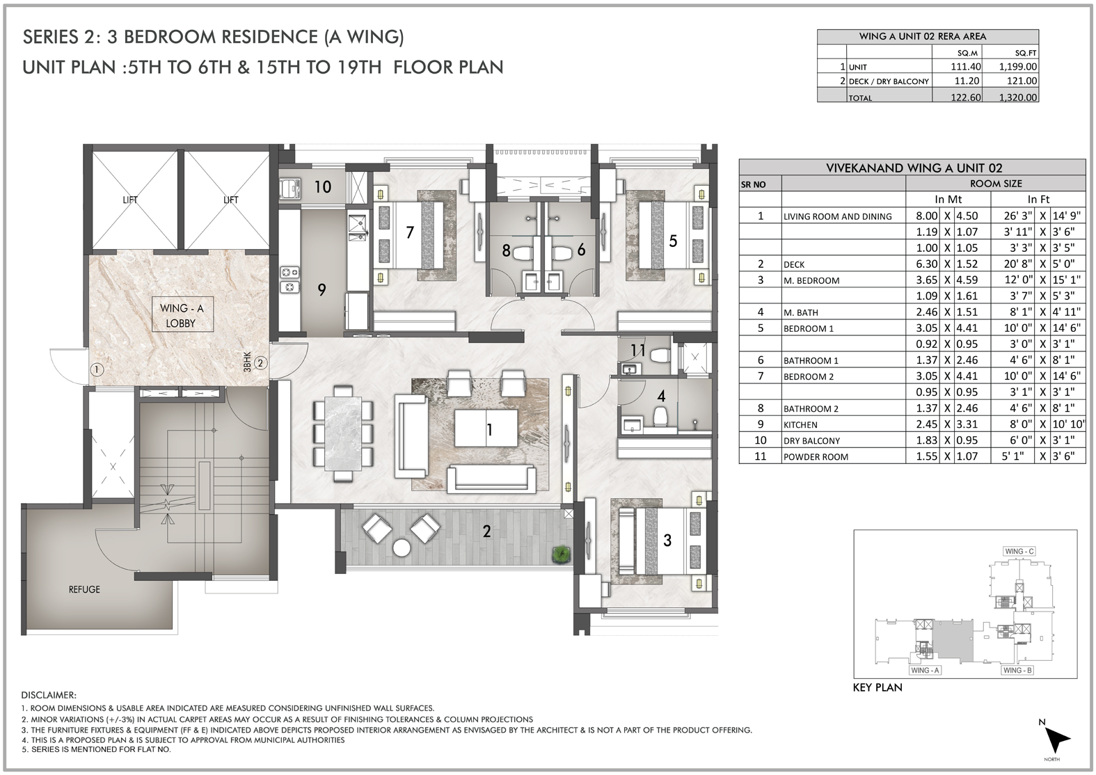 3 BHK Floor Plan